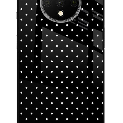 White Dots Oneplus 7T Glass Case
