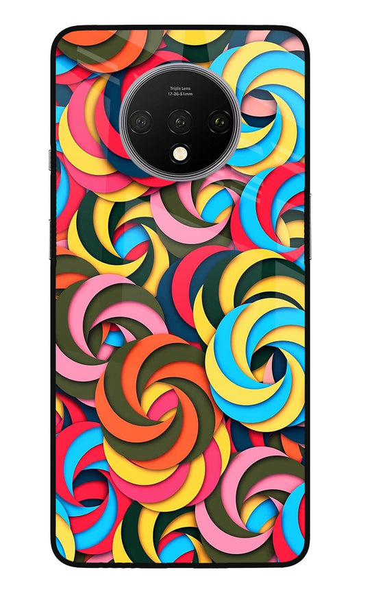 Spiral Pattern Oneplus 7T Glass Case