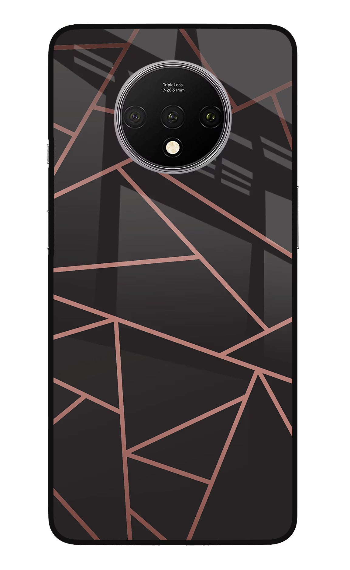 Geometric Pattern Oneplus 7T Glass Case Back Cover by Casekaro