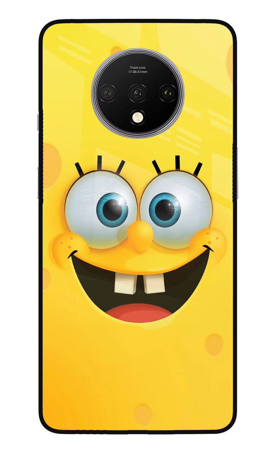 Sponge 1 Oneplus 7T Back Cover, Glass case