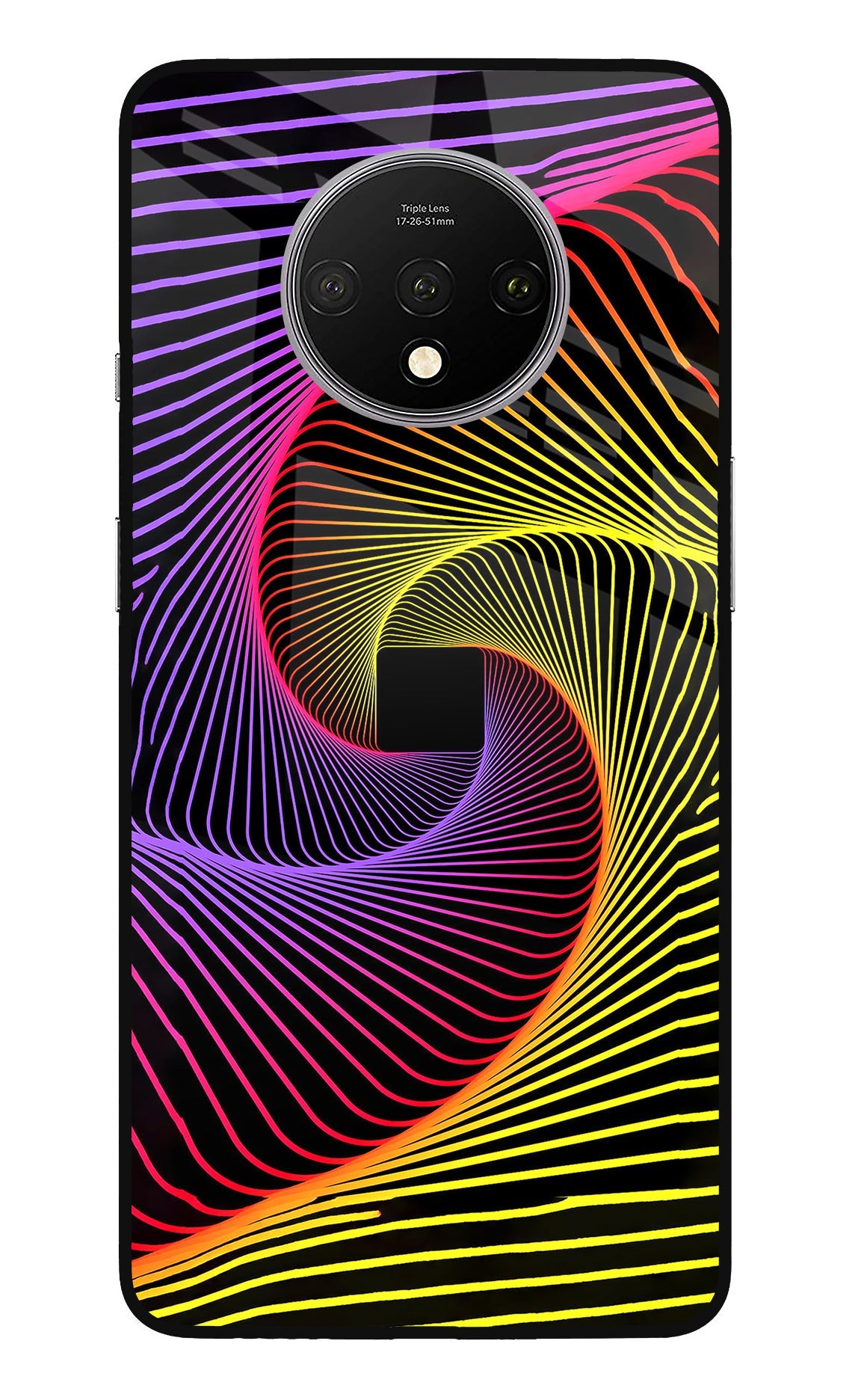 Colorful Strings Oneplus 7T Glass Case