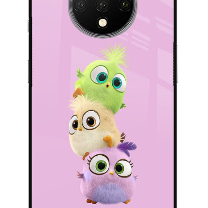 Cute Little Birds Oneplus 7T Glass Case