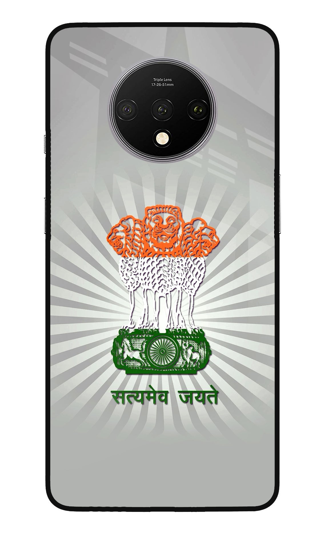 Satyamev Jayate Art Oneplus 7T Glass Case