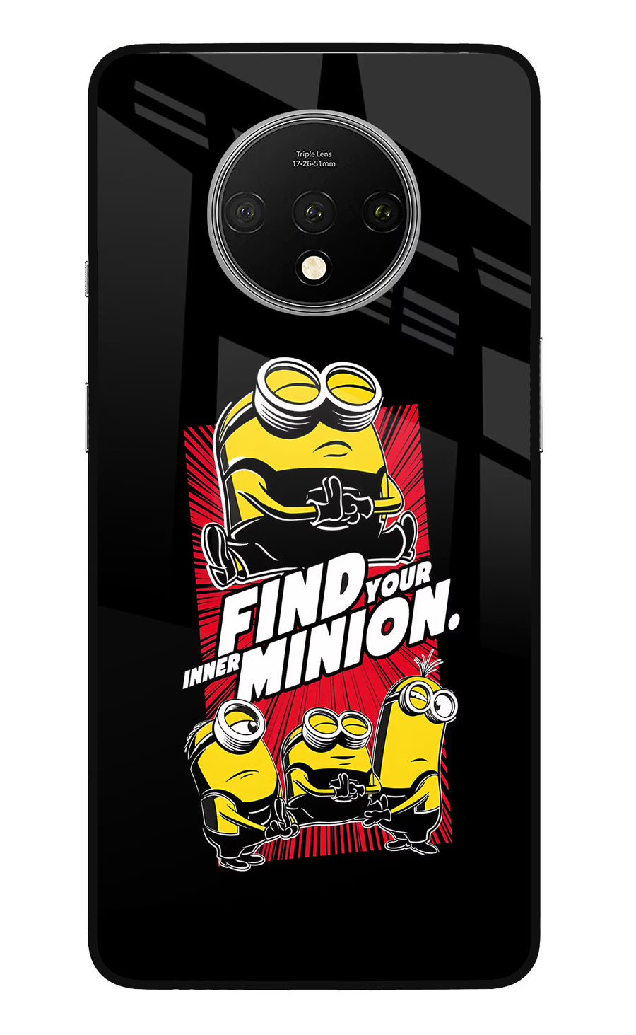 Find your inner Minion Oneplus 7T Back Cover, Glass case