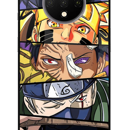 Naruto Character Oneplus 7T Glass Case Back Cover by Casekaro