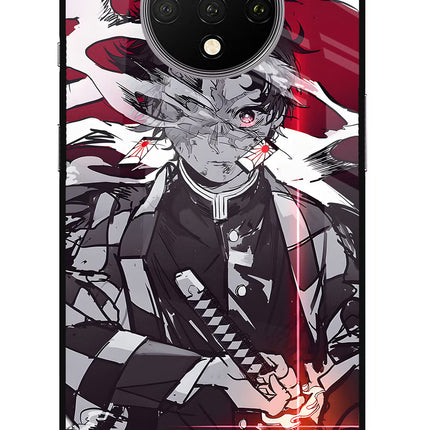 Demon Slayer Oneplus 7T Glass Case Back Cover by Casekaro