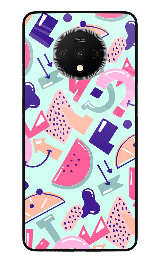 Doodle Pattern Oneplus 7T Glass Case