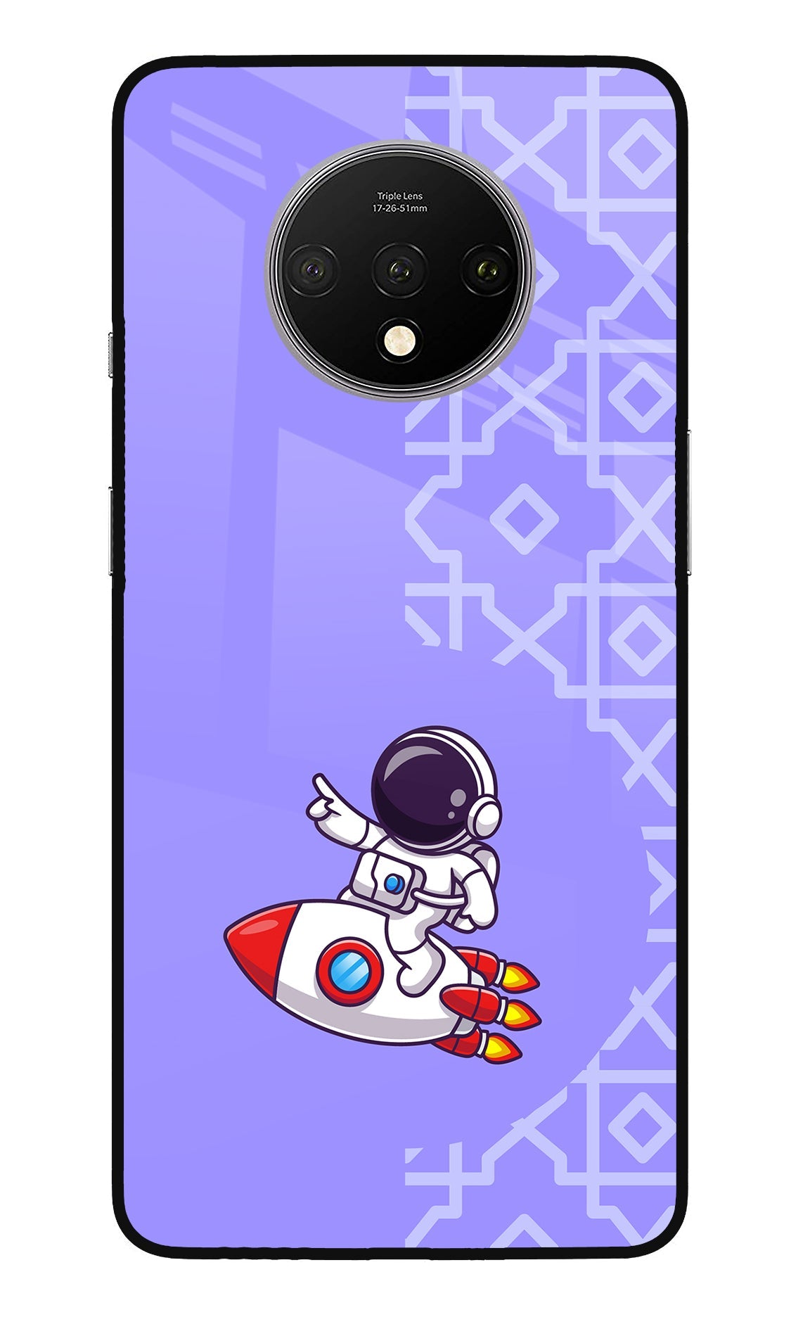 Cute Astronaut Oneplus 7T Glass Case