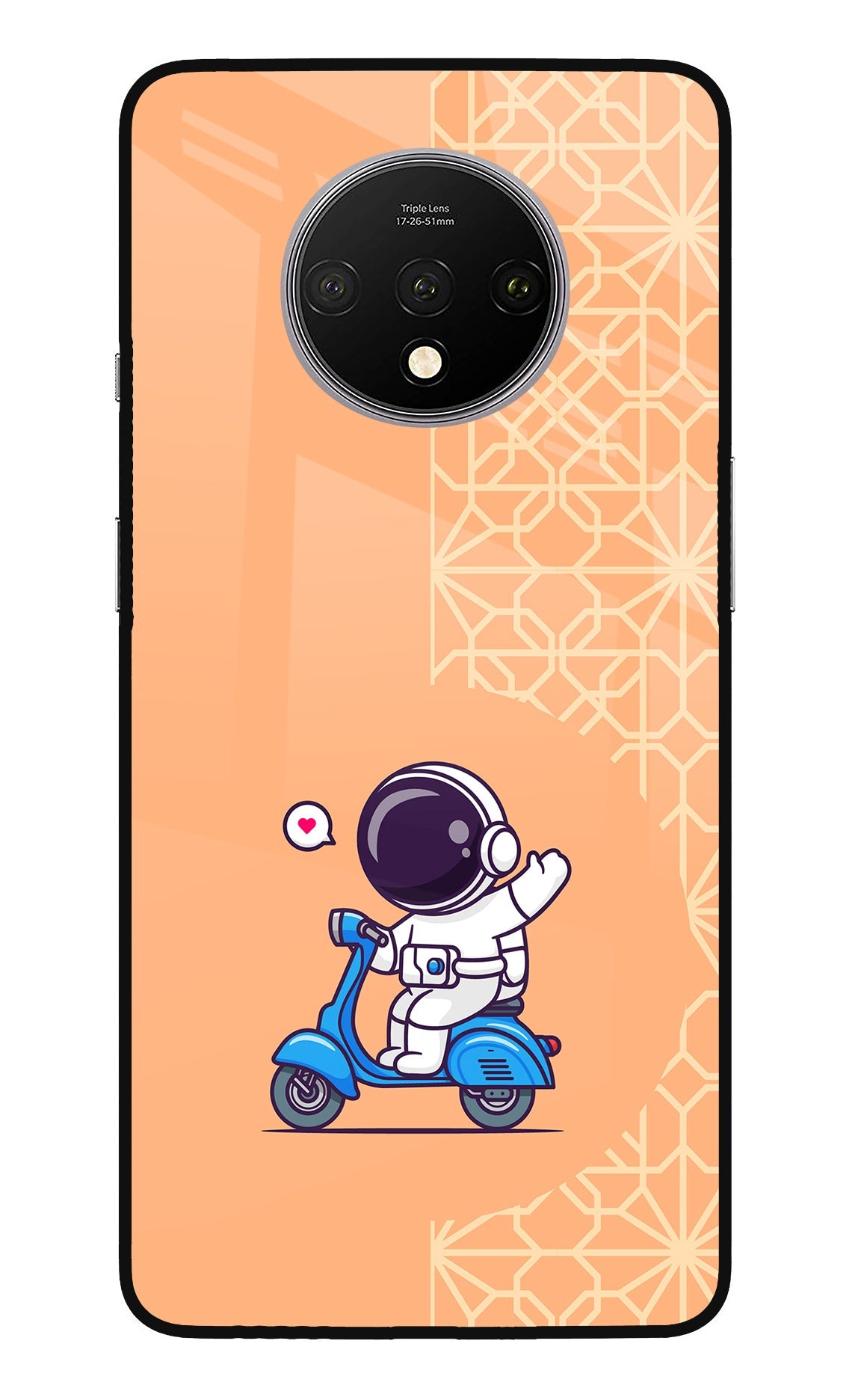 Cute Astronaut Riding Oneplus 7T Back Cover