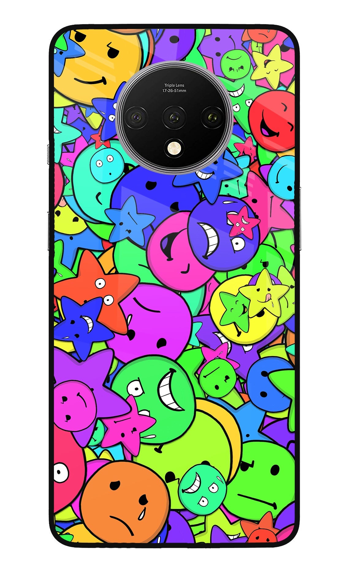 Fun Doodle Oneplus 7T Glass Case