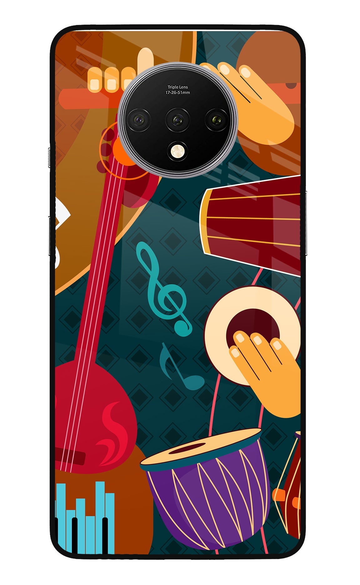 Music Instrument Oneplus 7T Glass Case