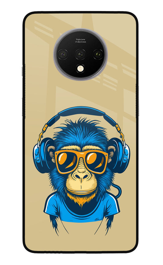 Monkey Headphone Oneplus 7T Glass Case