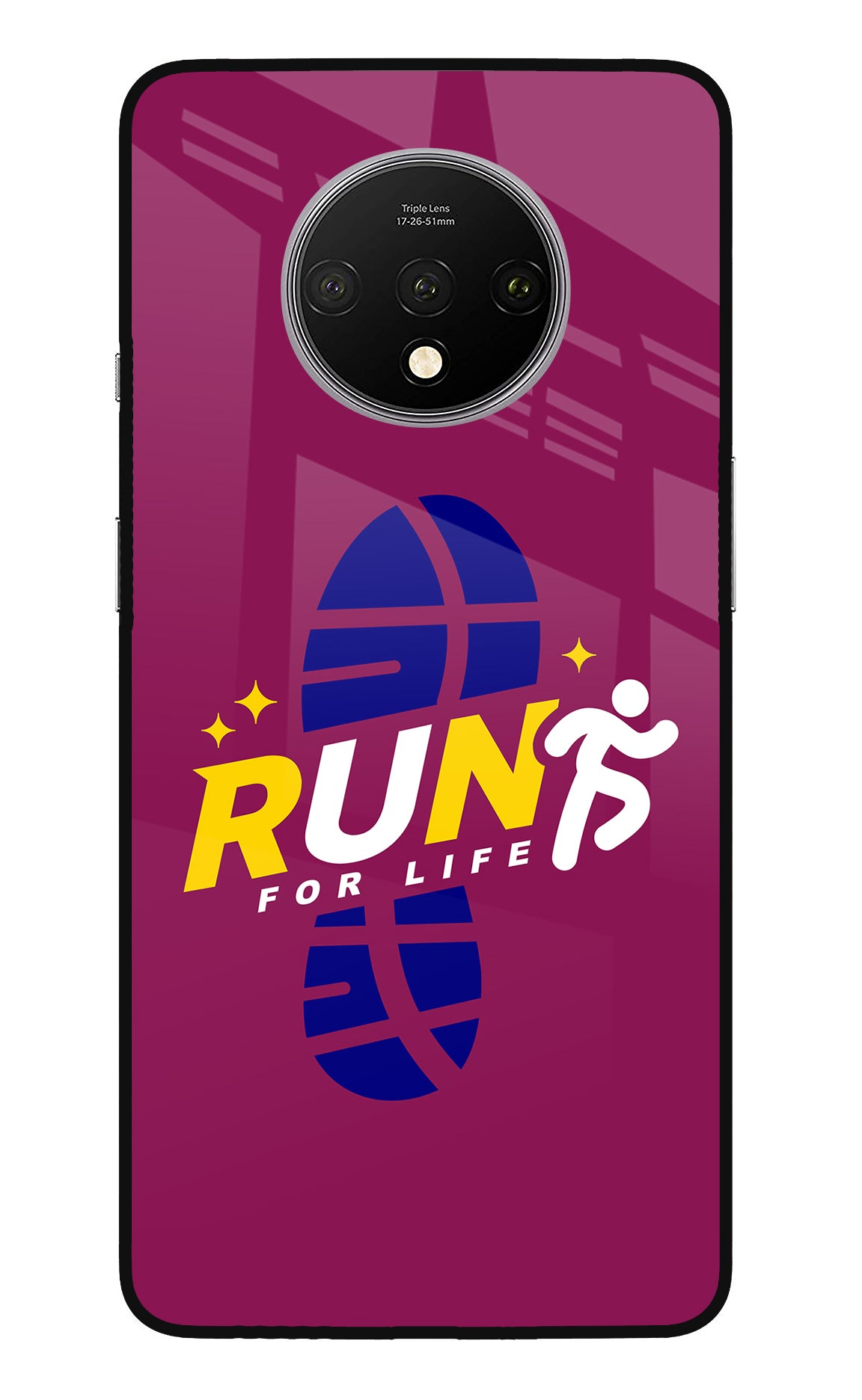 Run for Life Oneplus 7T Glass Case