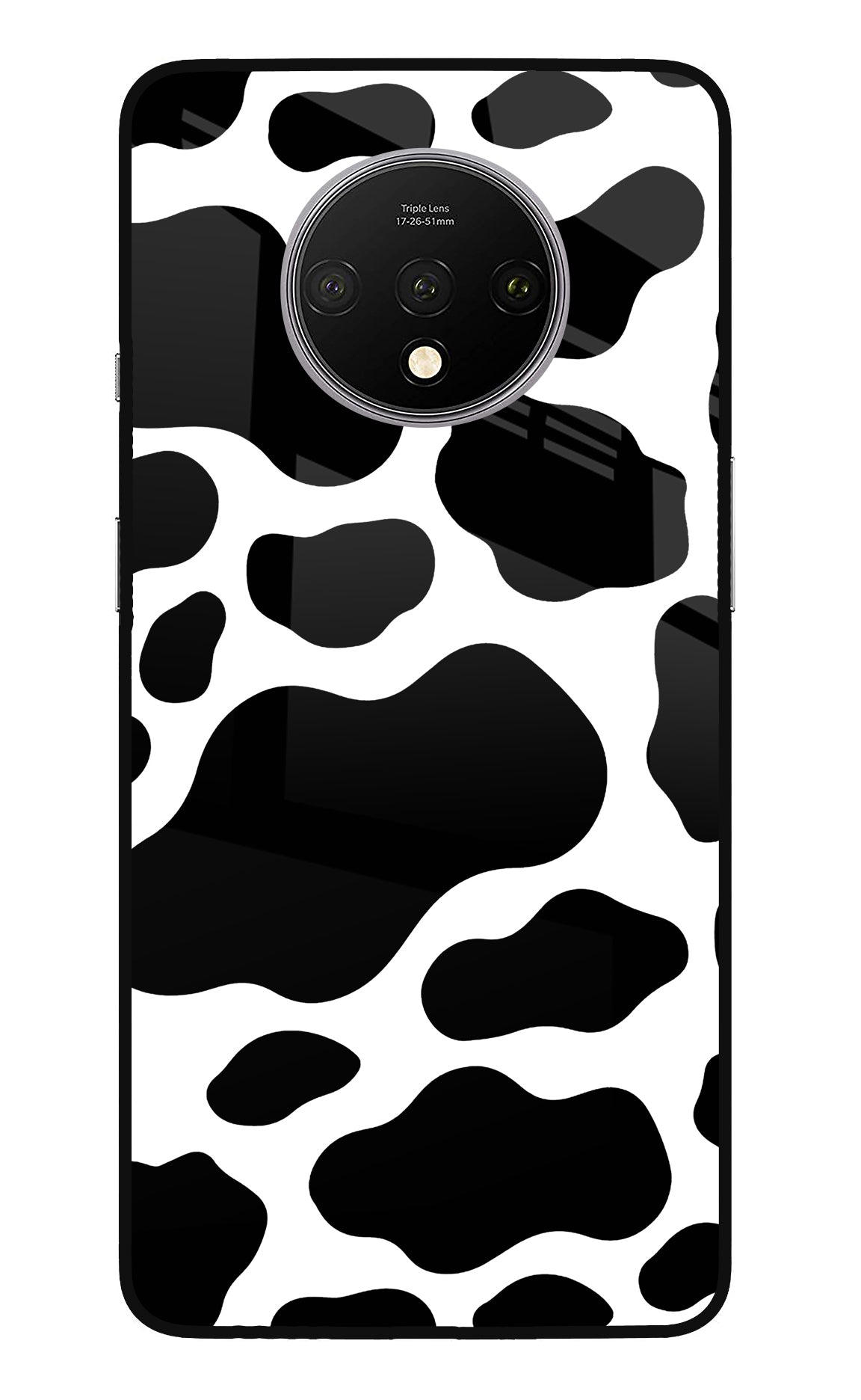 Cow Spots Oneplus 7T Glass Case