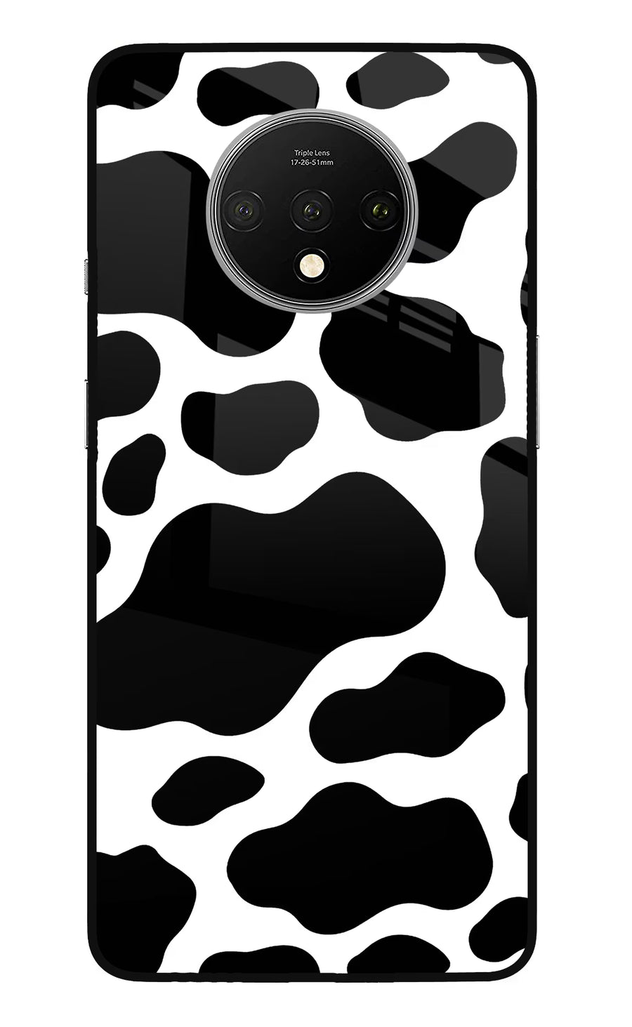 Cow Spots Oneplus 7T Back Cover, Glass case