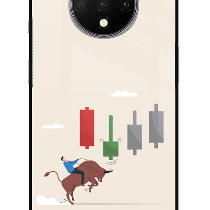 Bull Trading Momentum Oneplus 7T Glass Case