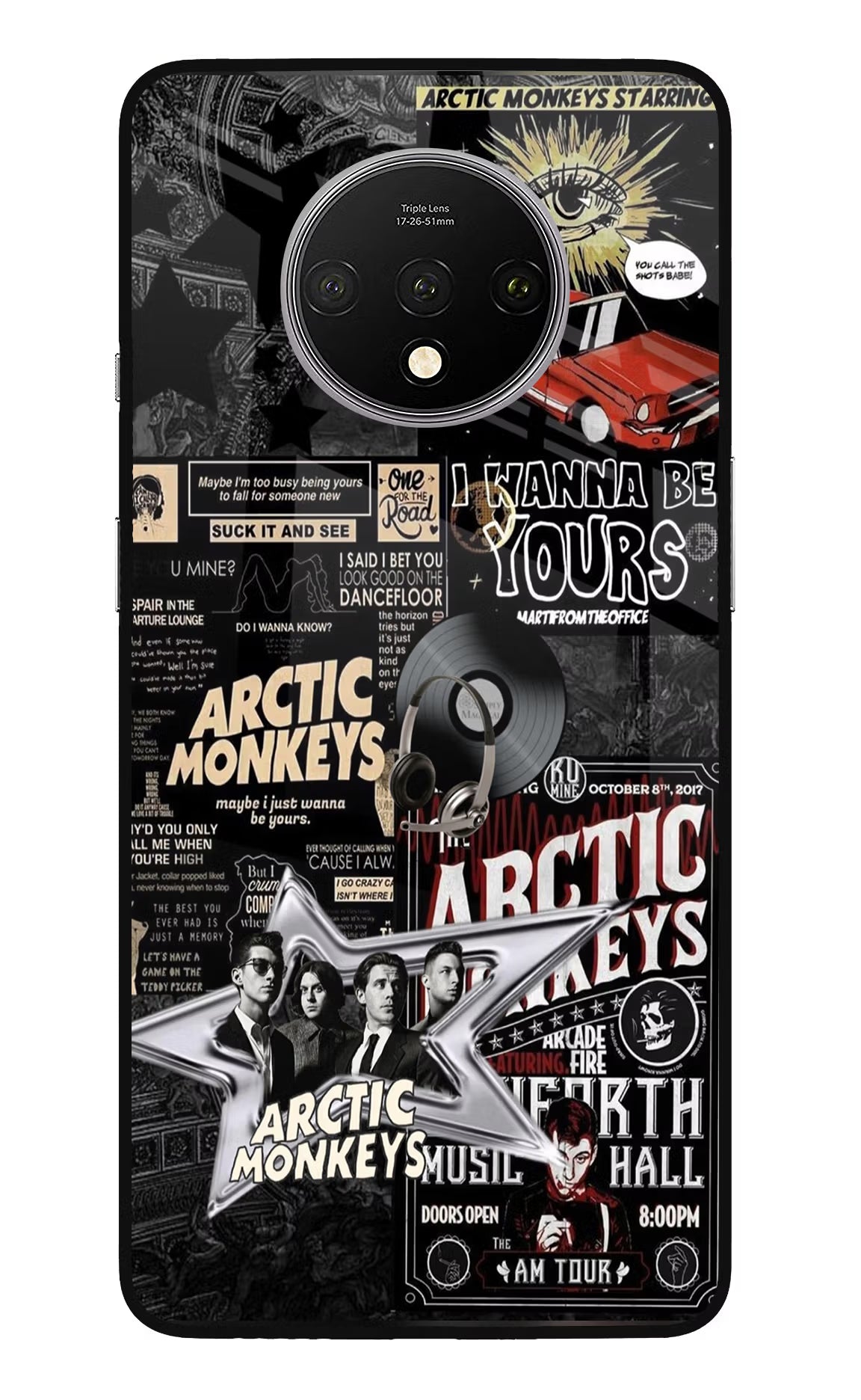 Arctic Monkeys Oneplus 7T Glass Case Back Cover by Casekaro