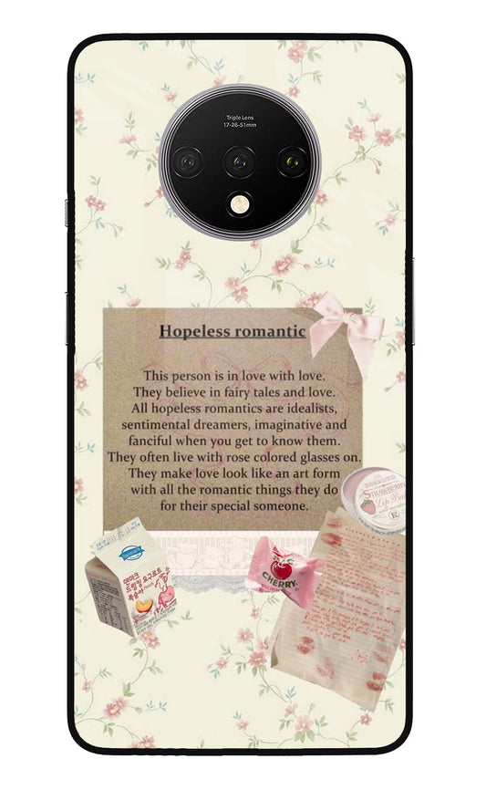 Hopeless Romantic Oneplus 7T Glass Case