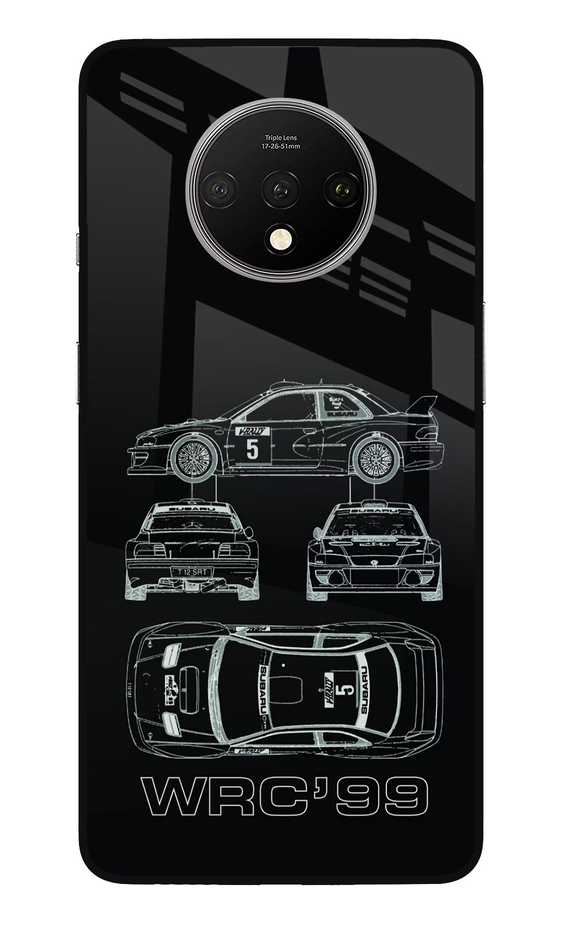 WRC'99 Oneplus 7T Glass Case Back Cover by Casekaro