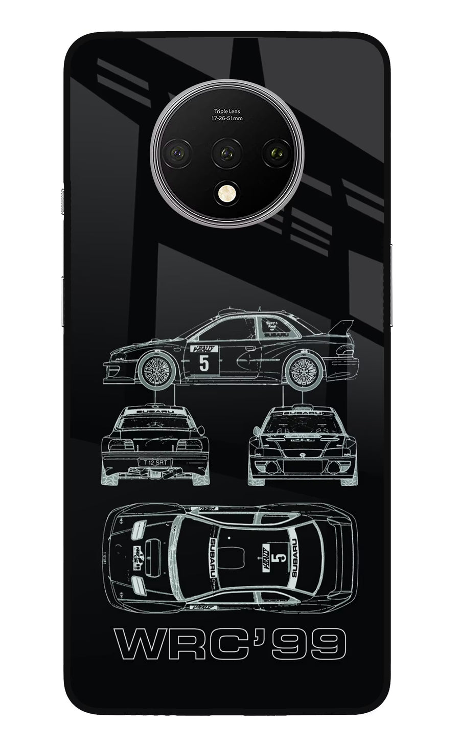WRC'99 Oneplus 7T Back Cover, Glass case