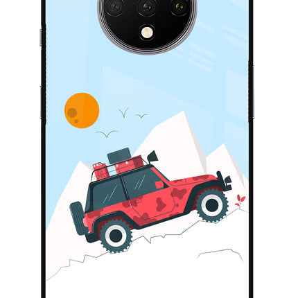 Mountain Trail Beast Oneplus 7T Glass Case