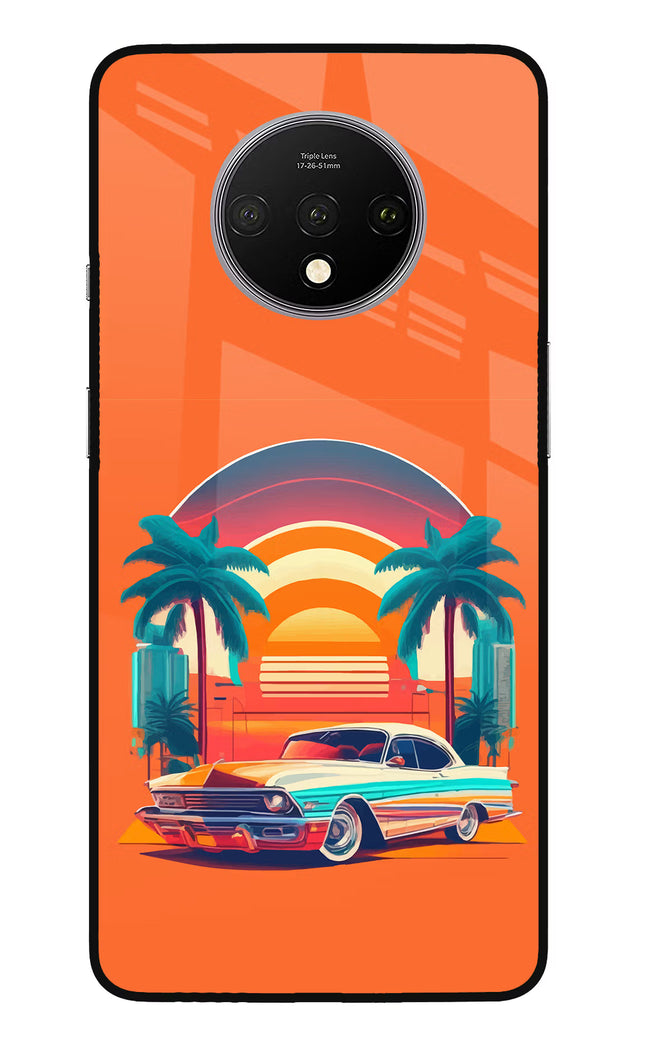 Palm Drive 80s Oneplus 7T Glass Case