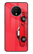 Red Velocity Oneplus 7T Glass Case