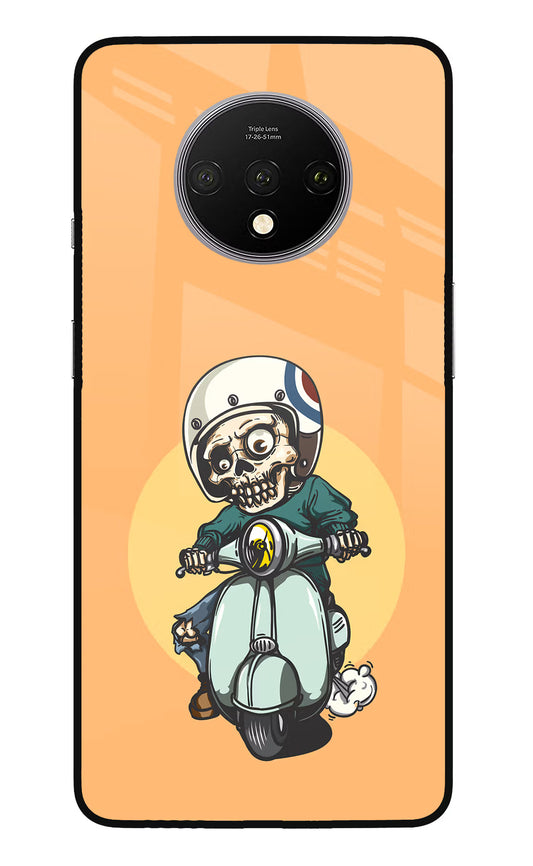 Undead Biker Oneplus 7T Glass Case