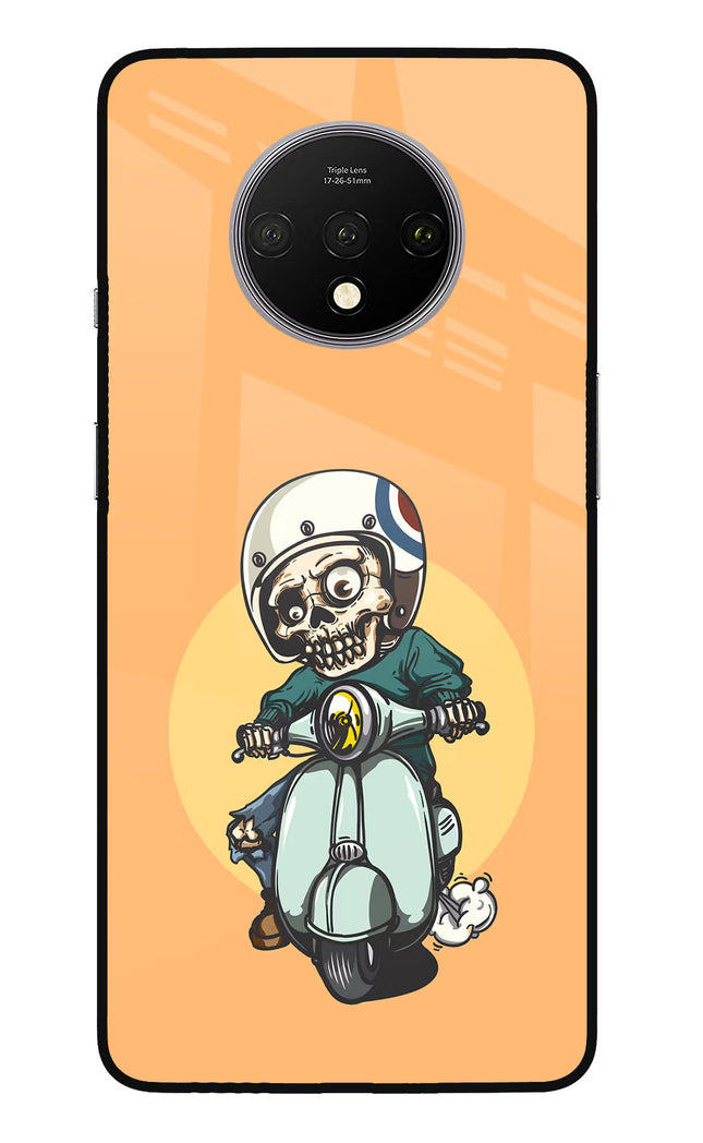 Undead Biker Oneplus 7T Glass Case