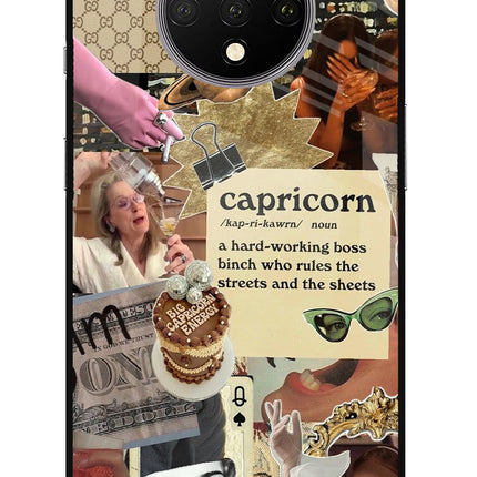 Capricorn Zodiac Oneplus 7T Glass Case