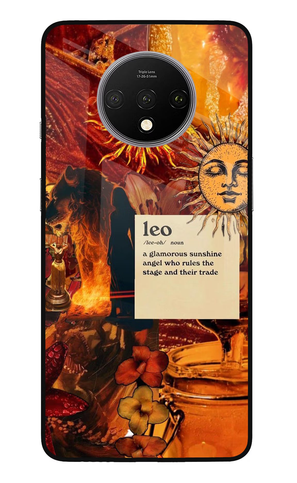 Leo Zodiac Oneplus 7T Glass Case