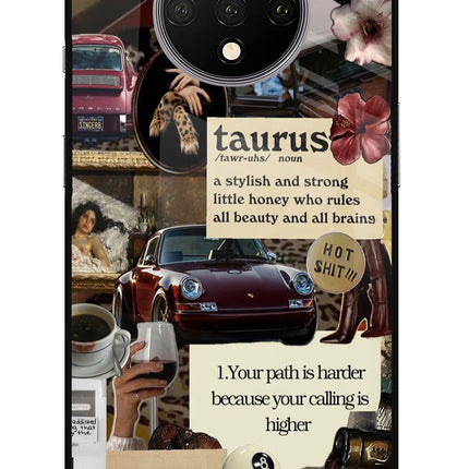 Taurus Zodiac Oneplus 7T Glass Case