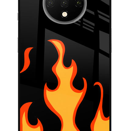 Fired Up – Black Oneplus 7T Glass Case