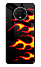 Side Sweep Flames Oneplus 7T Glass Case