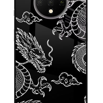 Twin Dragons Oneplus 7T Glass Case