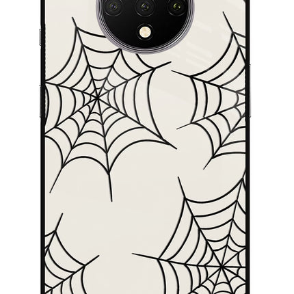 Spider Web Oneplus 7T Glass Case