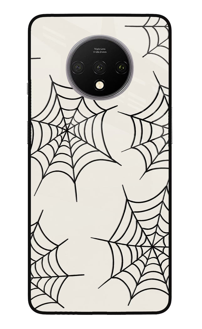 Spider Web Oneplus 7T Glass Case