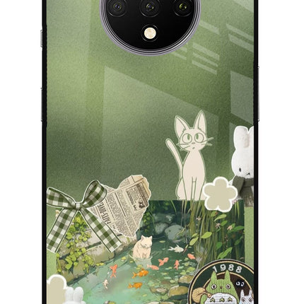 Aesthetic anime Oneplus 7T Glass Case