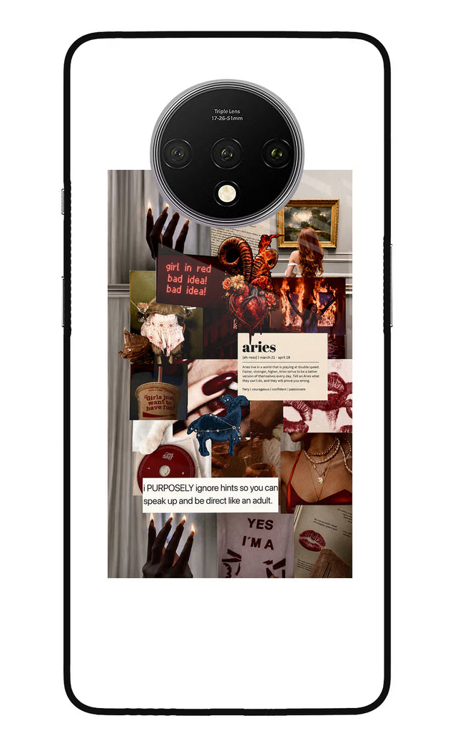 Zodiac Aries Oneplus 7T Glass Case