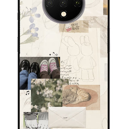 Soft Aesthetic Oneplus 7T Glass Case