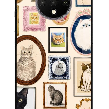 Mirror Cats Oneplus 7T Glass Case