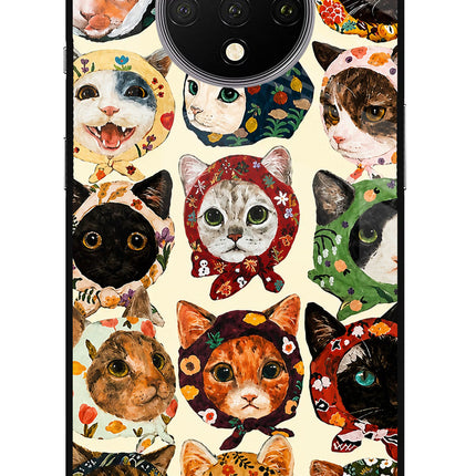 Cool Cat Oneplus 7T Glass Case