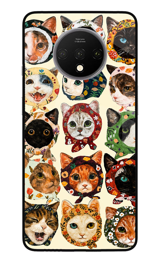 Cool Cat Oneplus 7T Glass Case