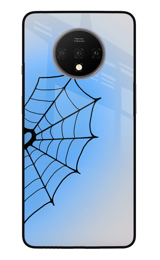 Blue Web Oneplus 7T Glass Case