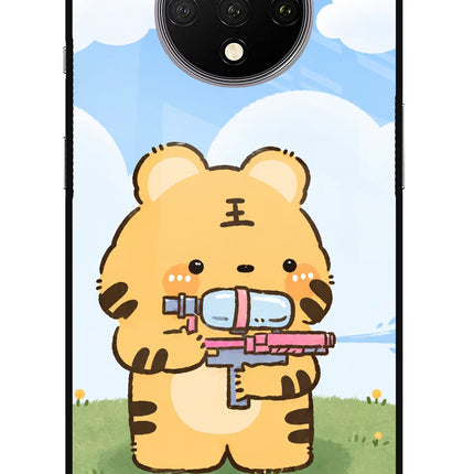 Tiger Treat Oneplus 7T Glass Case