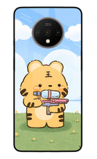Tiger Treat Oneplus 7T Glass Case