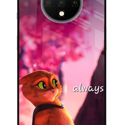 Always Cat Oneplus 7T Glass Case