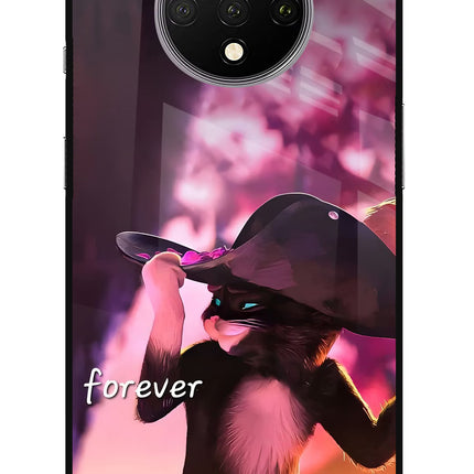 Forever Cat Oneplus 7T Glass Case