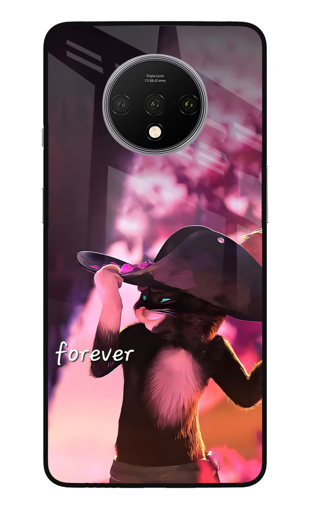 Forever Cat Oneplus 7T Glass Case