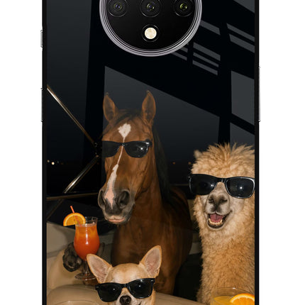 Party Squad Oneplus 7T Glass Case